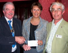 Cheque presentation to Helen Knowles of the Wakefield Hospice in June 2008