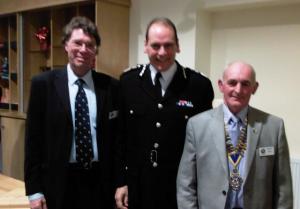 Chief constable Sir Norman Bettison with Michael Townsend and President Philip Platts