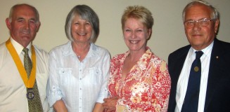 ESCAYP President elect Philip Platts with Sandra Brockie and Jackie Bould together with Rotarian David Oughtibridge