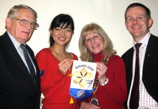 Guy Cliff, Saya Kurita, President Sue Parkin and Alistair McKinlay