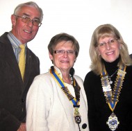 Pam Smith who spoke about Angel Faces, with Richard Edge and President Sue Parkin