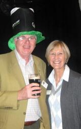 Peter Clarke with Gina Fielding of the Forget me not Trust
