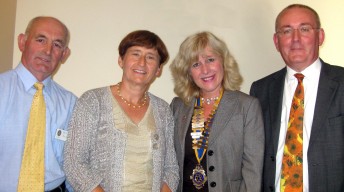 Philip Platts, Ruth Perrott, President Sue Parkin and Colin Perrott