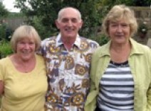 President Philip Platts with Yvonne Hensby and his wife Joyce at the club barbecue 2010