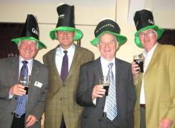 Rotarians Pinder, Rhodes, Stead and Clarke raise a glass on St Patricks Day 2011