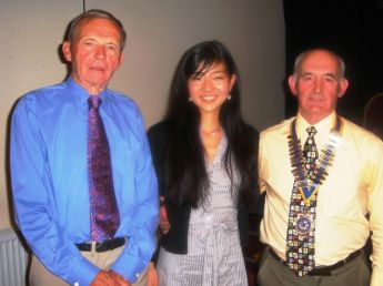 Saya Kurita with host Brian Lawrence and President Philip Platts