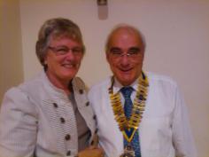 Sheila Wainwright with President William Smith