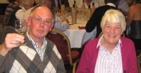 Winning wine taster Dennis Edwards and his wife Judith