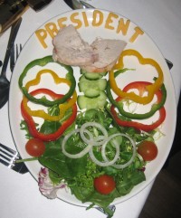 Food artistry for the President plate