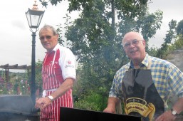 Peter Rhodes and host Richard Hensby