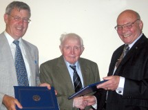 Rotary 25 year certificates presented to Martin Perry and William Forrest by President David Pickover on the 11th June 2009